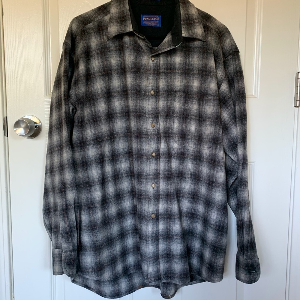 Pendleton blue/grey windowpane button up
